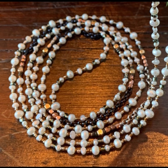 Silpada Pearl & Mixed Metal Necklace - Picture 3 of 5